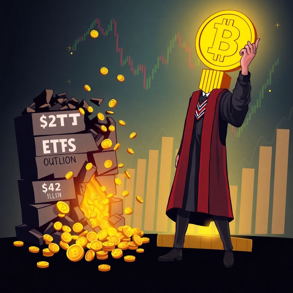 Bitcoin etfs see $2b outflows as harvard backs Btc with $442m in strategic investment