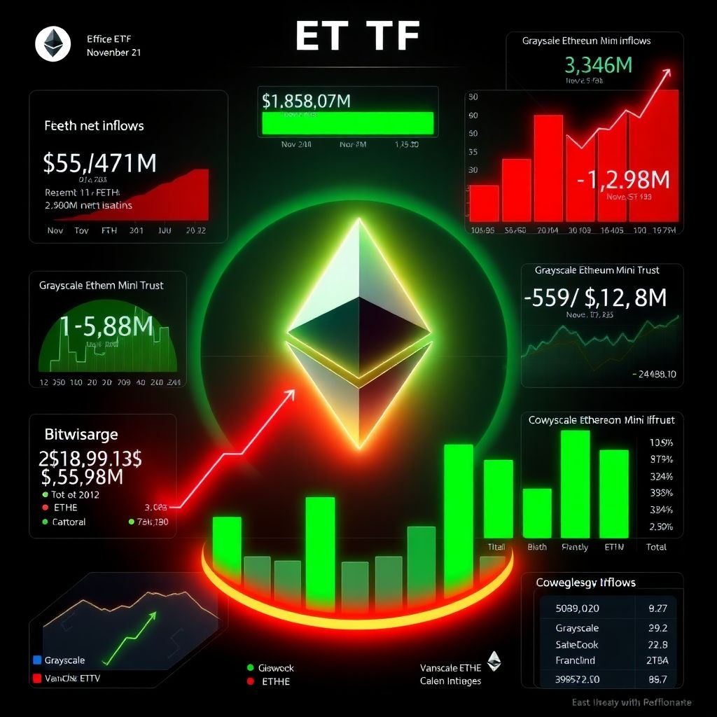 Ethereum etfs return to inflows while Eth price struggles below $2,800