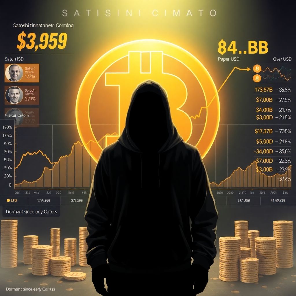 Satoshi nakamoto’s bitcoin fortune plunges after correction, below bill gates