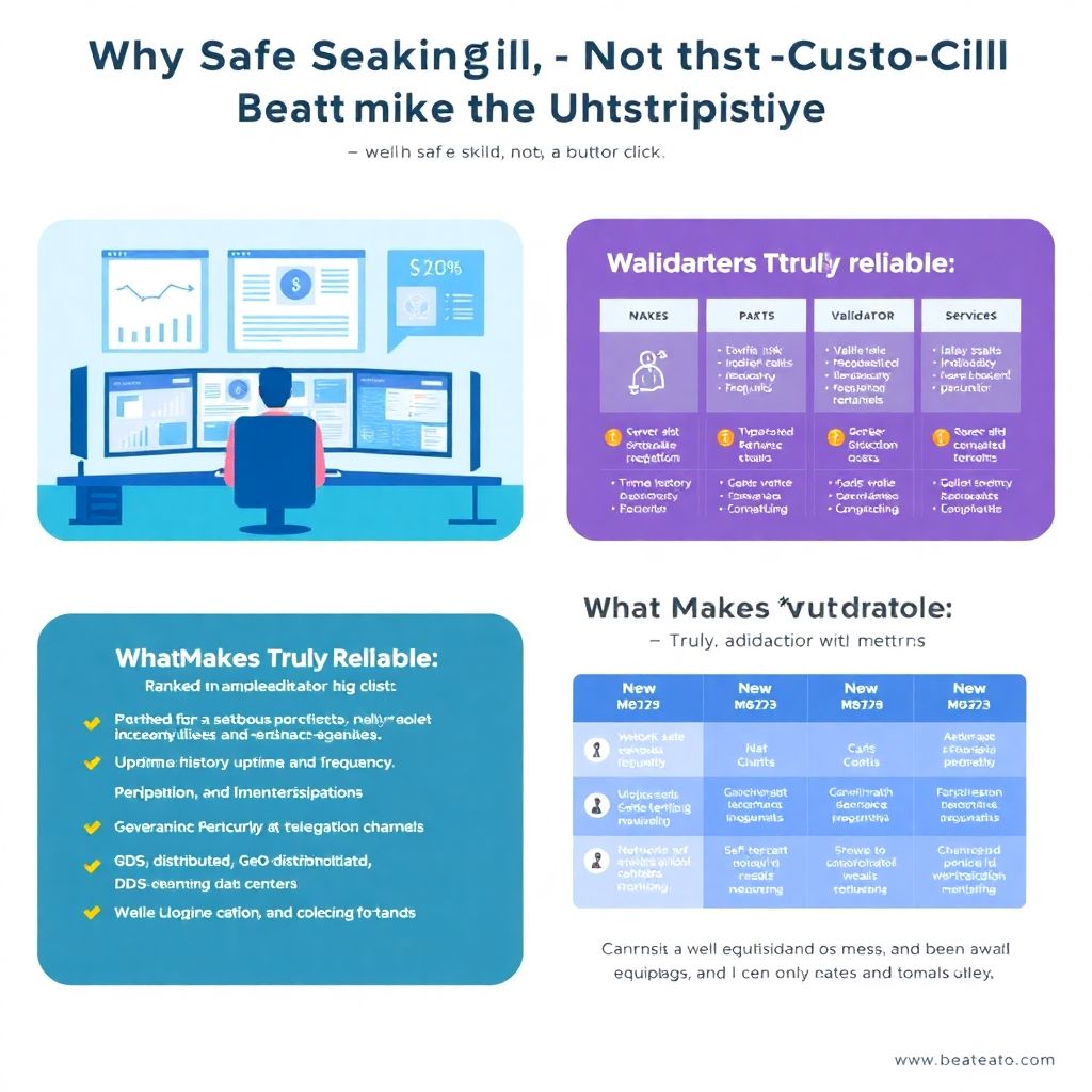 Safe staking 101: choosing validators and minimizing slashing and custody risks