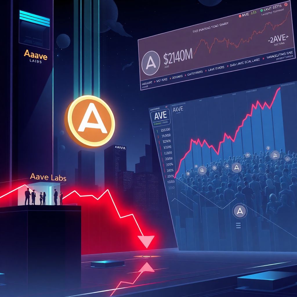 Aave governance clash: Aave price slides as Dao battles aave labs over brand control