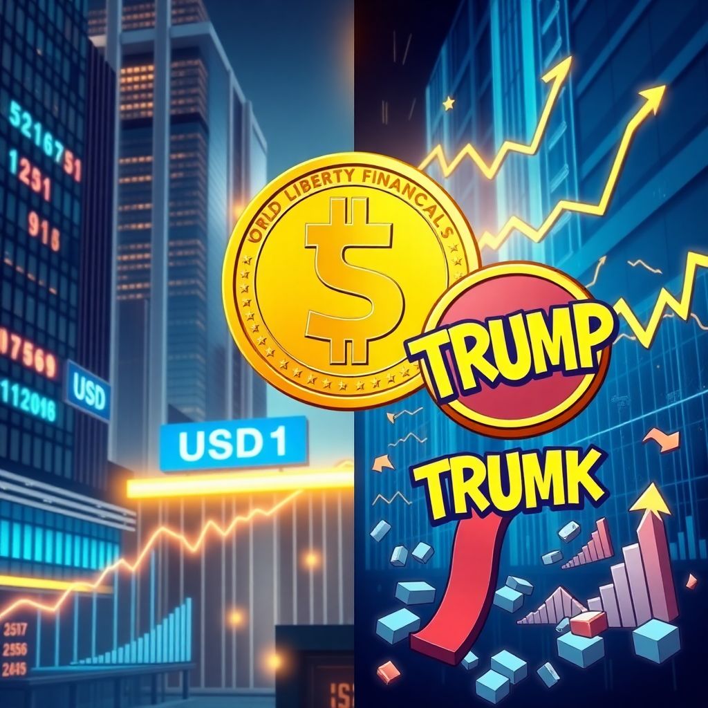 Trump stablecoin Usd1 tops $5b as official Trump meme coin collapses