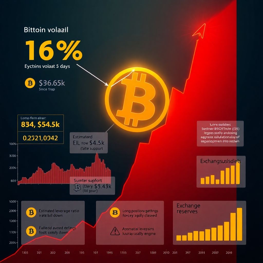 Bitcoin drops 16% in 5 days: is extreme leverage flushing out the market?