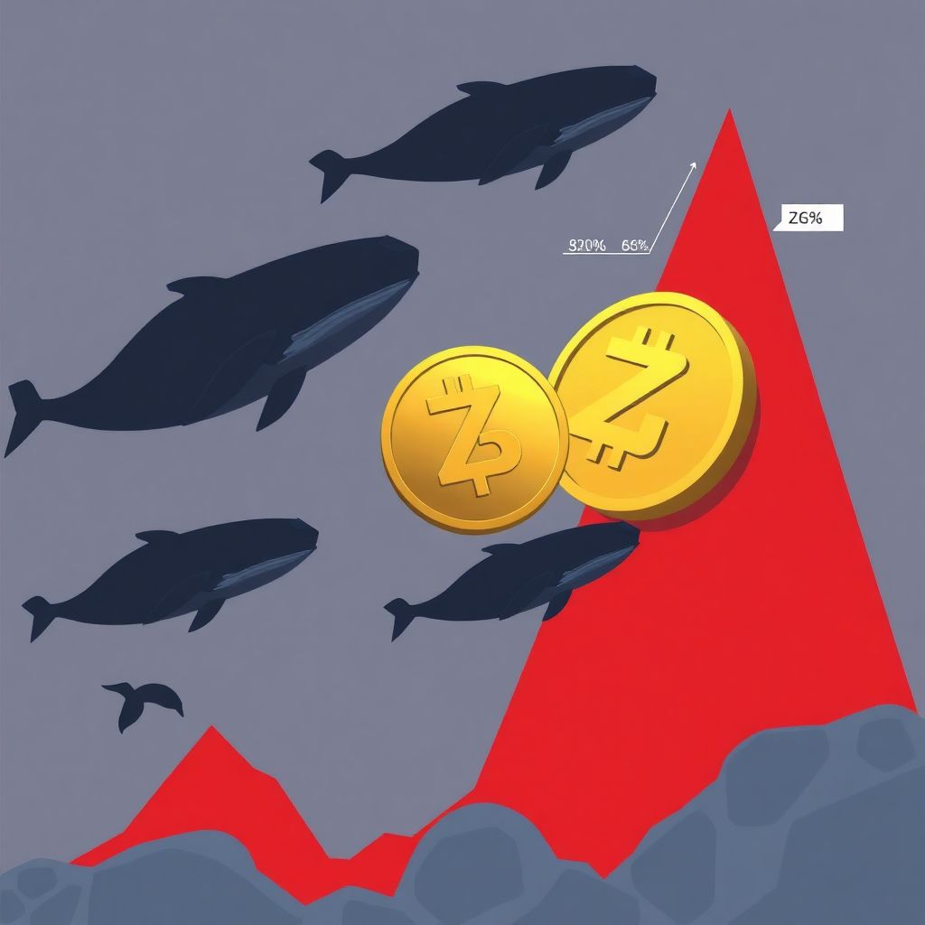 Zcash at risk of 66% slide as whales dump 38% of holdings and signals turn bearish