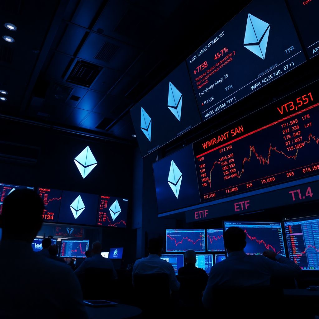 Ethereum etfs under pressure as june 12 spot funds see $4.95m in net outflows