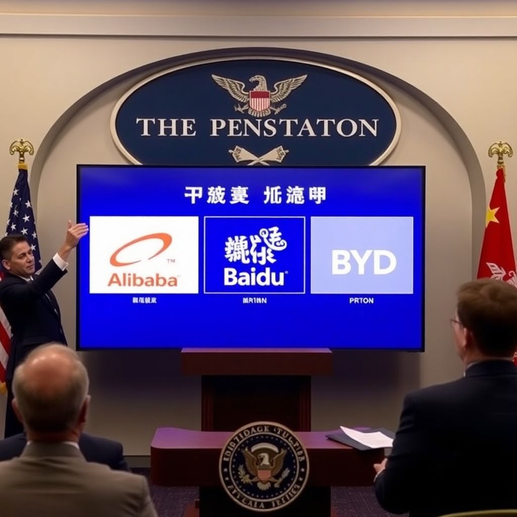 Pentagon adds alibaba, baidu and Byd to chinese military-linked list