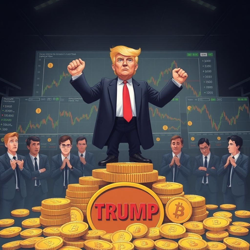 Trump Trump memecoin gives trump huge windfall while investors face big losses