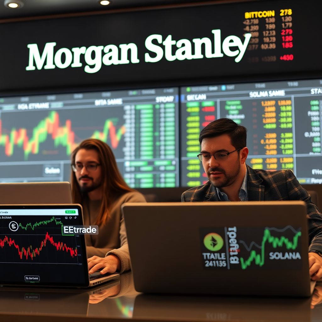 Morgan stanley E*trade launches bitcoin, ethereum and solana trading for investors